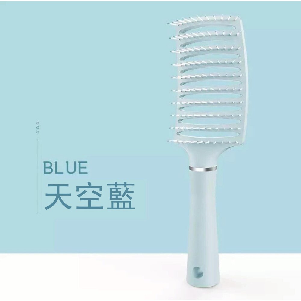 造型蓬鬆排骨弧形大彎梳1入 美髮寬齒順髮按摩 男女皆適用-圖片-6