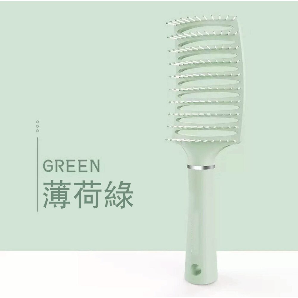 造型蓬鬆排骨弧形大彎梳1入 美髮寬齒順髮按摩 男女皆適用-圖片-7