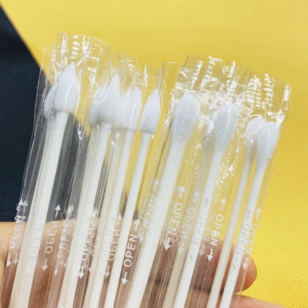 一次性獨立包裝 化妝用圓頭尖頭雙頭棉花棒50支/袋裝-圖片-2