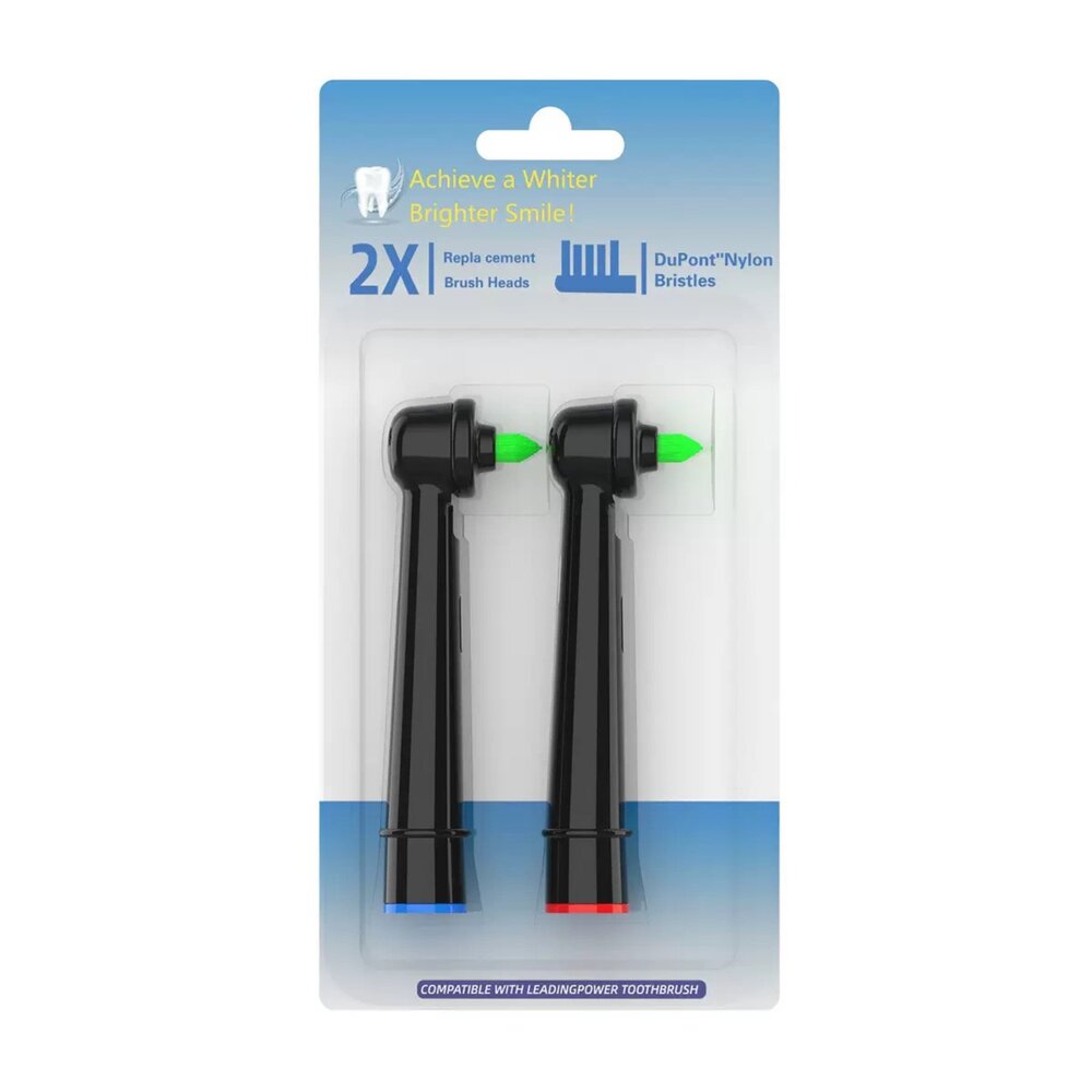 通用型電動牙刷牙縫刷頭 矯正專用 2支入(黑白可選) 歐樂B適用-圖片-1