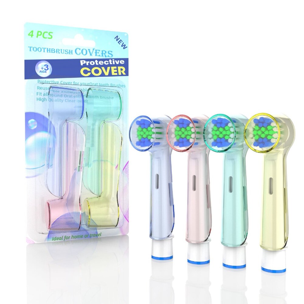適用歐樂B電動牙刷刷頭保護套4入/卡-圖片-2