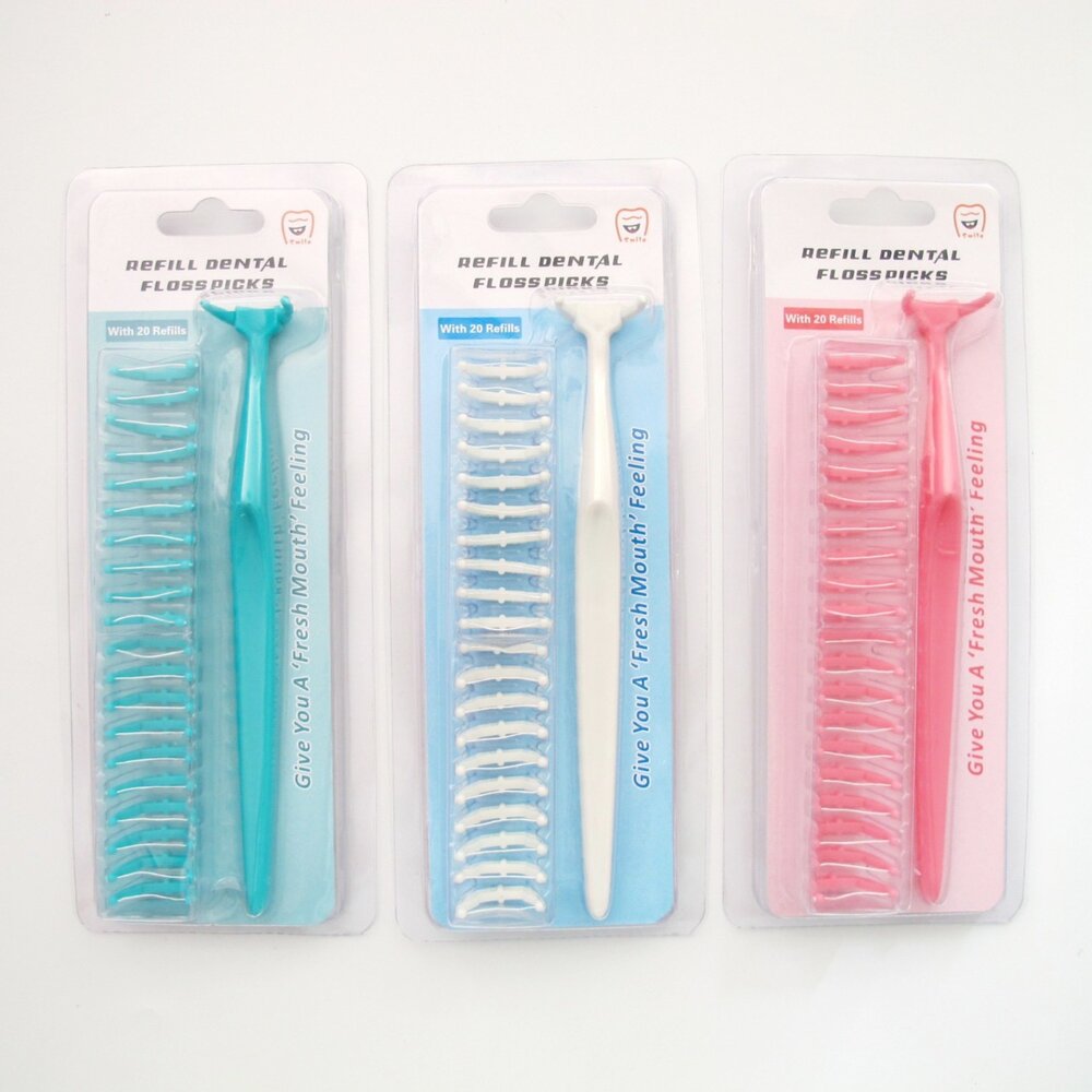 臼齒專用可替換頭牙線棒組(多色可選)-圖片-1