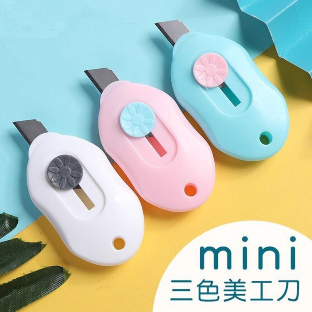 迷你美工刀一入 拆封包裹用 顏色隨機出-圖片-4