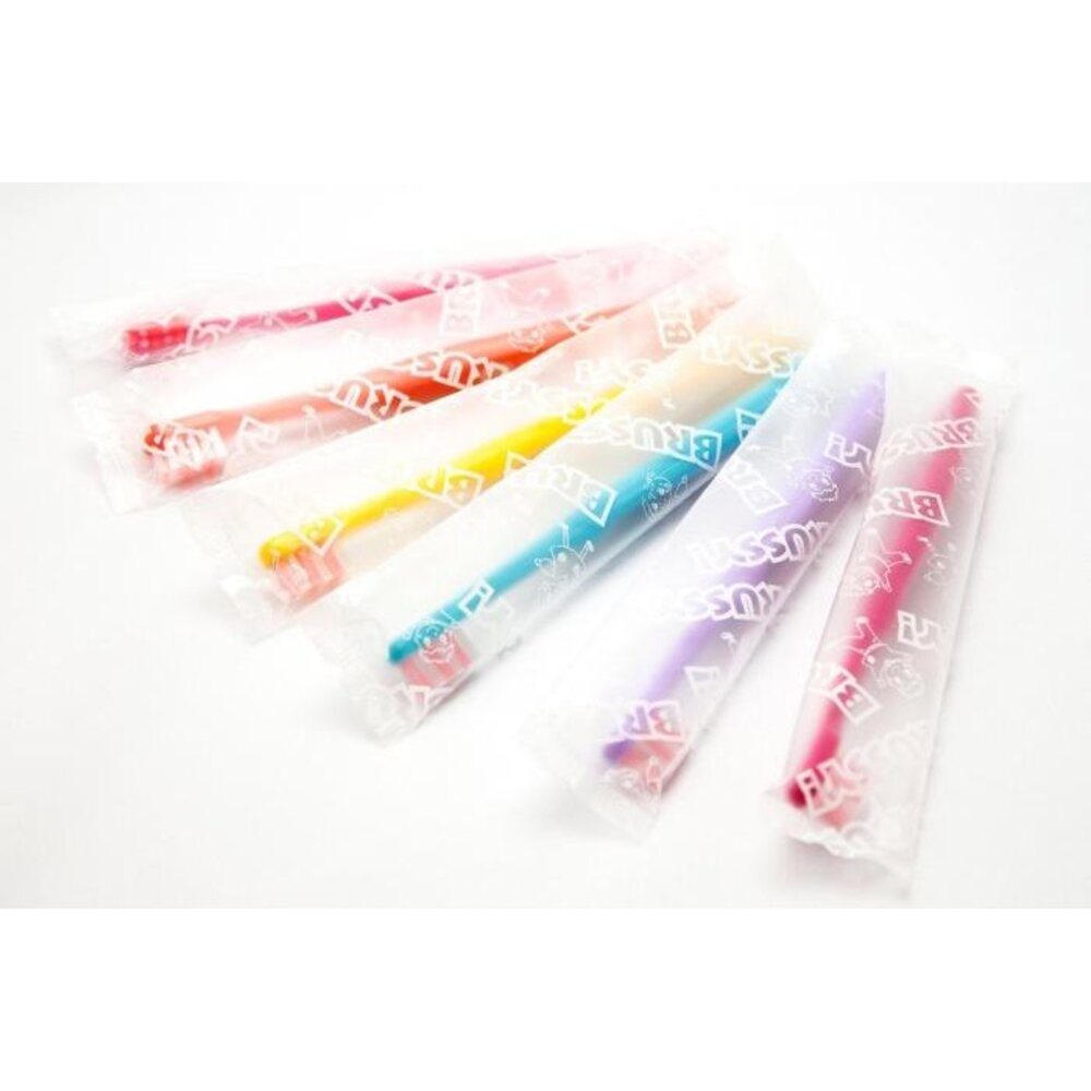 日本 BRUSSY 12入 日本製乳幼兒牙刷(適合0-5歲) BOY色&GIRL色-圖片-3