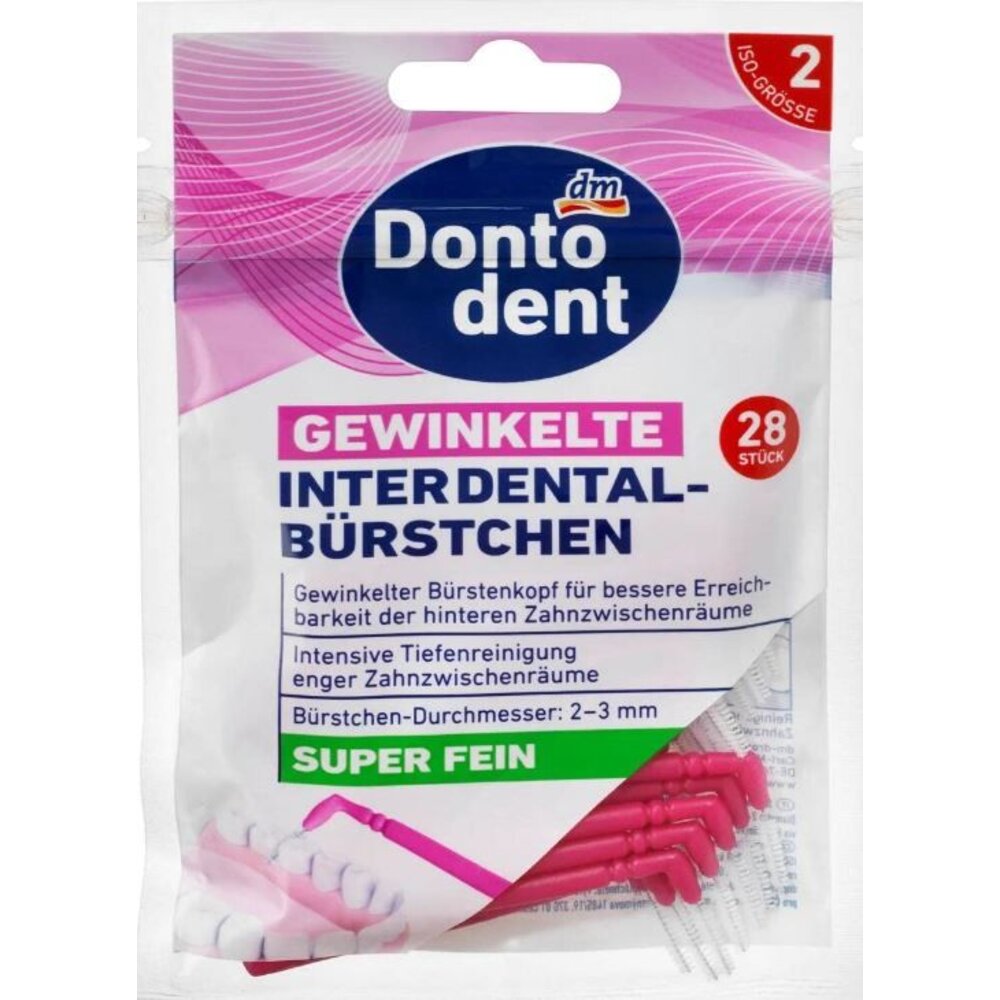 德國 Dontodent DM 0.4/0.6mm 牙間刷/齒間刷 極細-直型32入/L型28入-圖片-2