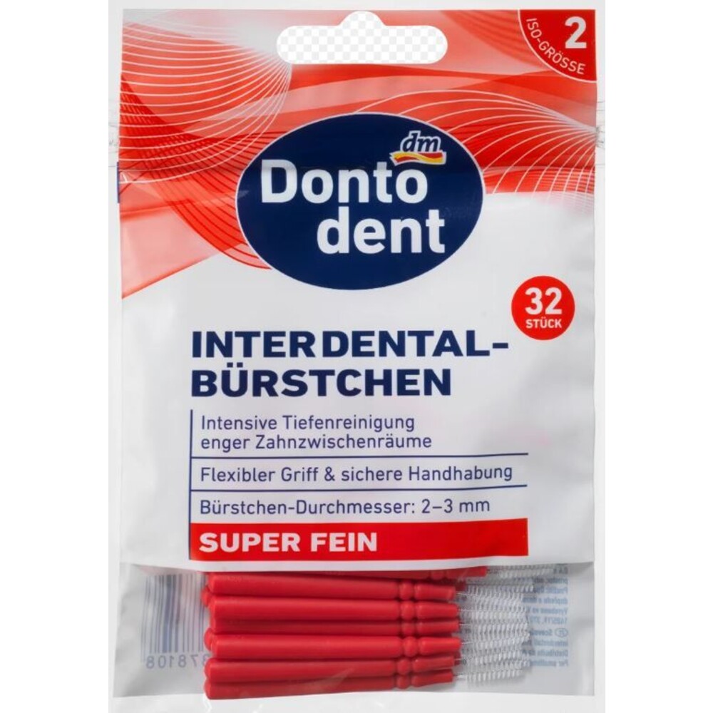 德國 Dontodent DM 0.4/0.6mm 牙間刷/齒間刷 極細-直型32入/L型28入-圖片-4