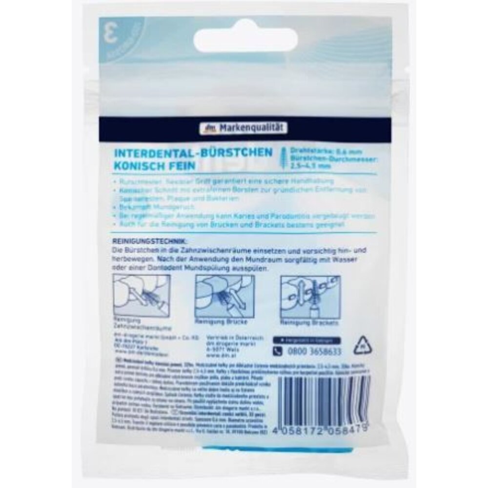 德國 Dontodent DM 0.4/0.6mm 牙間刷/齒間刷 極細-直型32入/L型28入-圖片-7