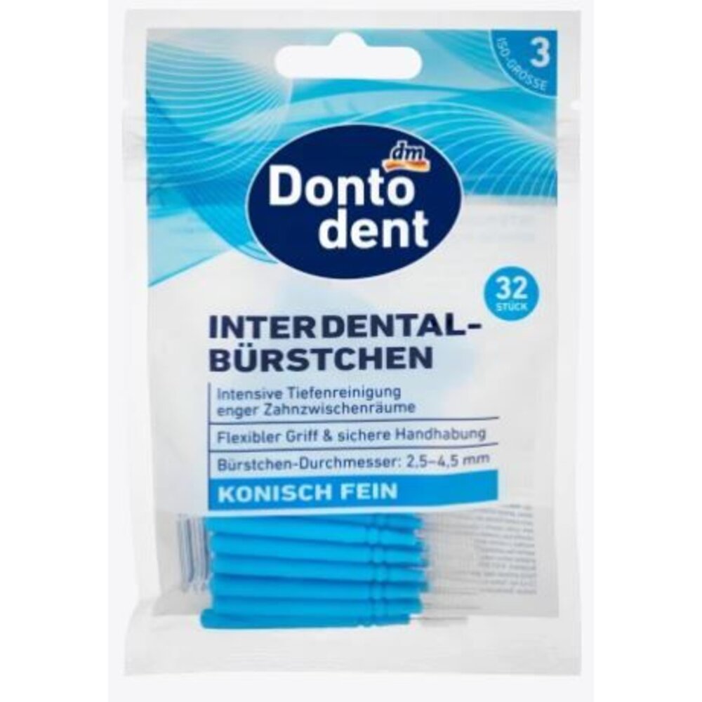 德國 Dontodent DM 0.4/0.6mm 牙間刷/齒間刷 極細-直型32入/L型28入-圖片-8