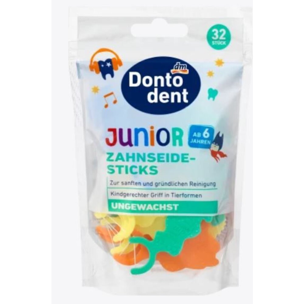 德國DontodentDM兒童造型牙線棒32入