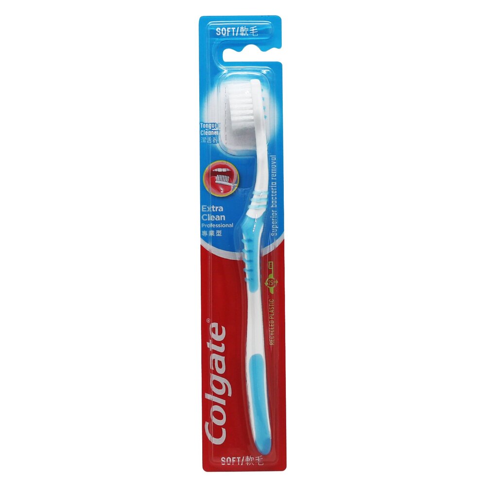 高露潔Colgate 專業型軟毛牙刷(背面舌苔刷)-圖片-1