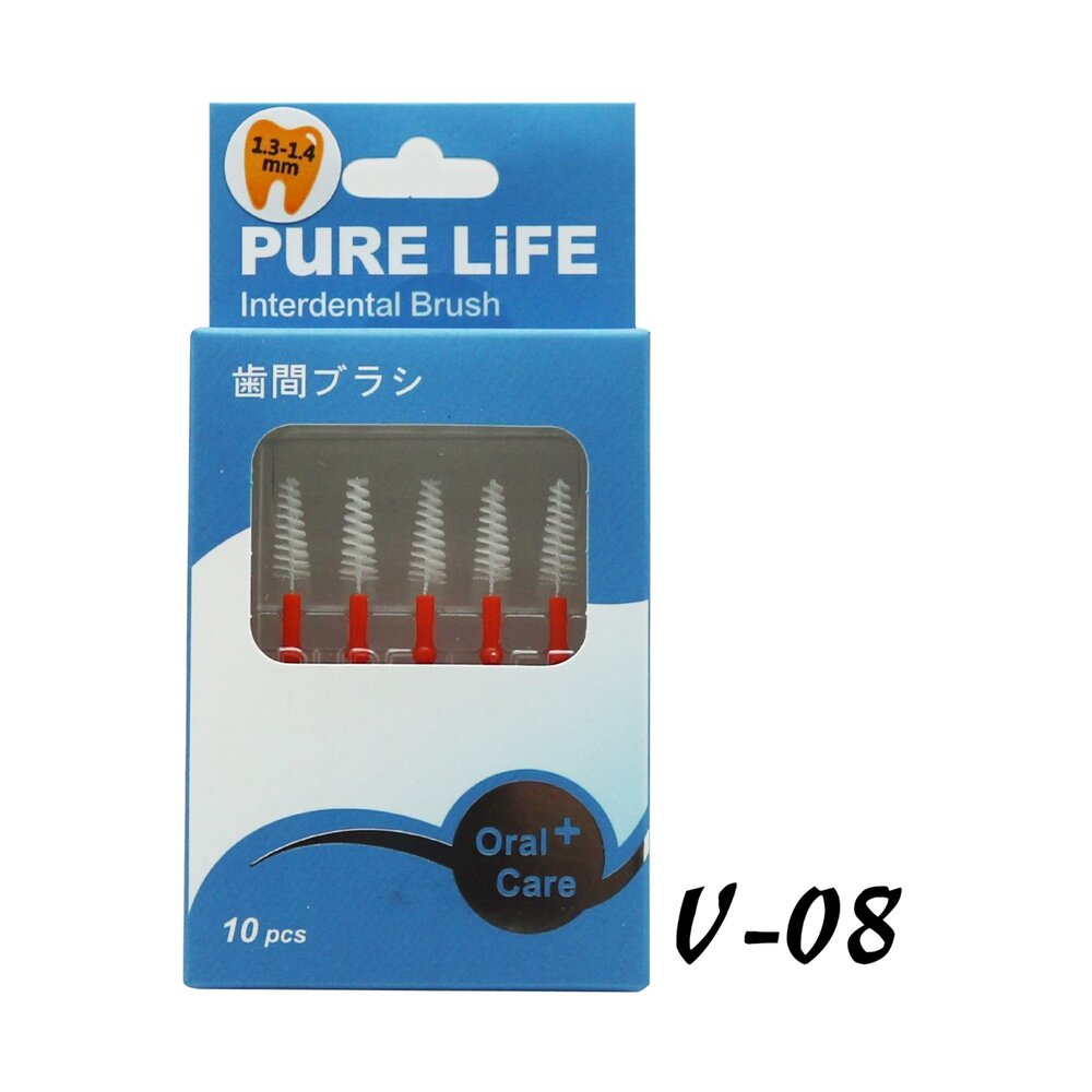 4712909860079-寶淨Pure-Life 纖柔護齒可替換牙間刷毛 (橙/1.3-1.4MM) V-08 進階款