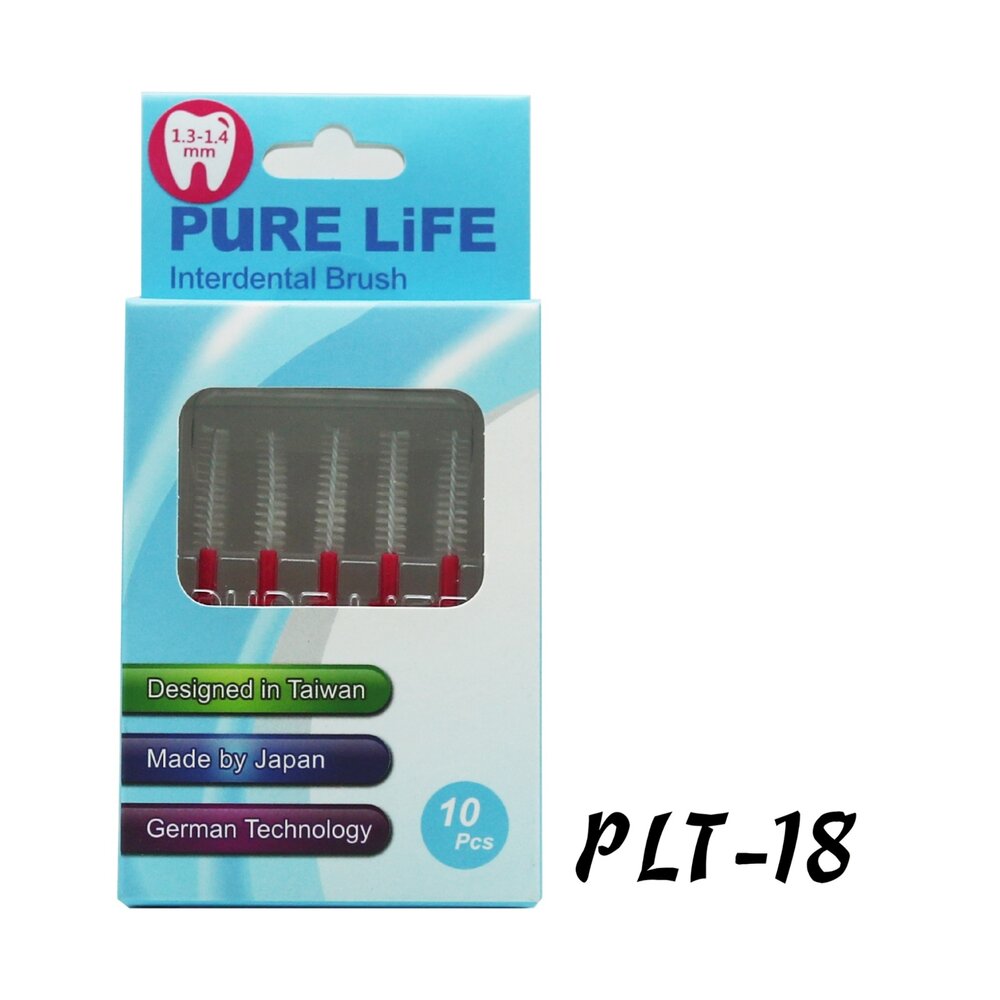 4712909860789-寶淨Pure-Life 纖柔護齒可替換牙間刷毛 (桃紅1.3-1.4MM) PLT-18 標準加強款