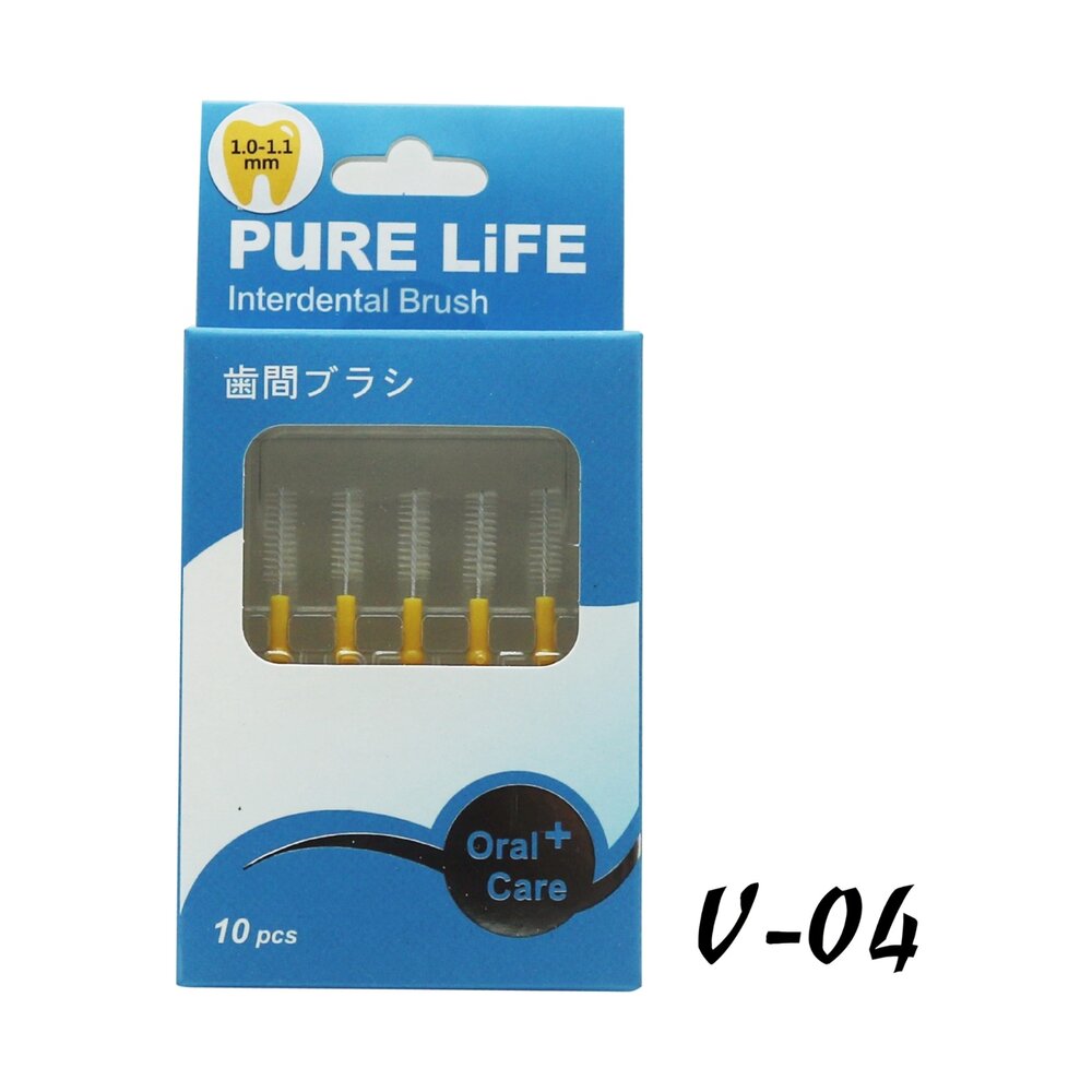 4712909860864-寶淨Pure-Life 纖柔護齒可替換牙間刷毛 (黃/1.0-1.1MM) V-04