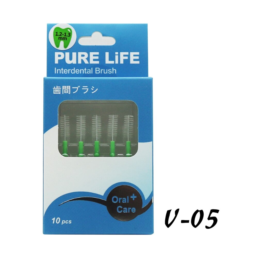 4712909860871-寶淨Pure-Life 纖柔護齒可替換牙間刷毛 (綠/1.2-1.3MM) V-05