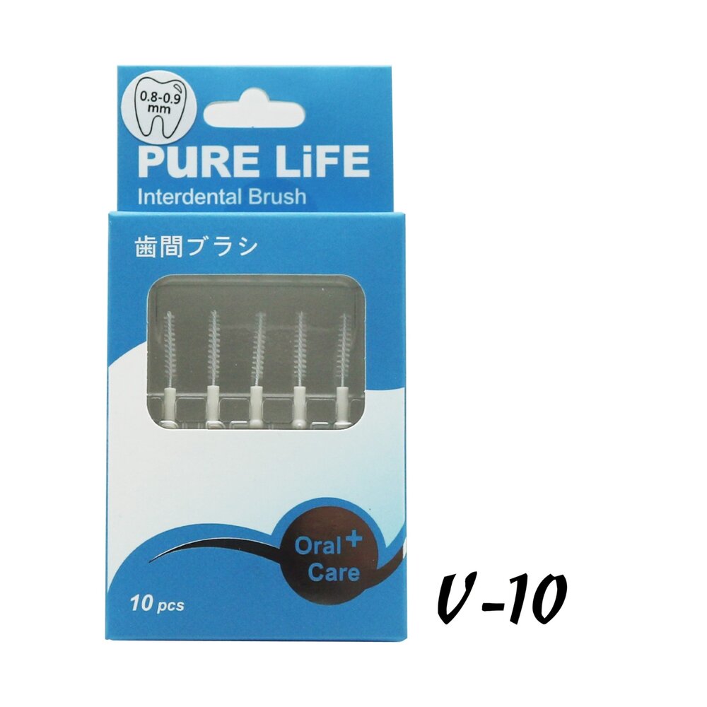 4712909860925-寶淨Pure-Life 纖柔護齒可替換牙間刷毛 (白/0.8-0.9MM) V-10