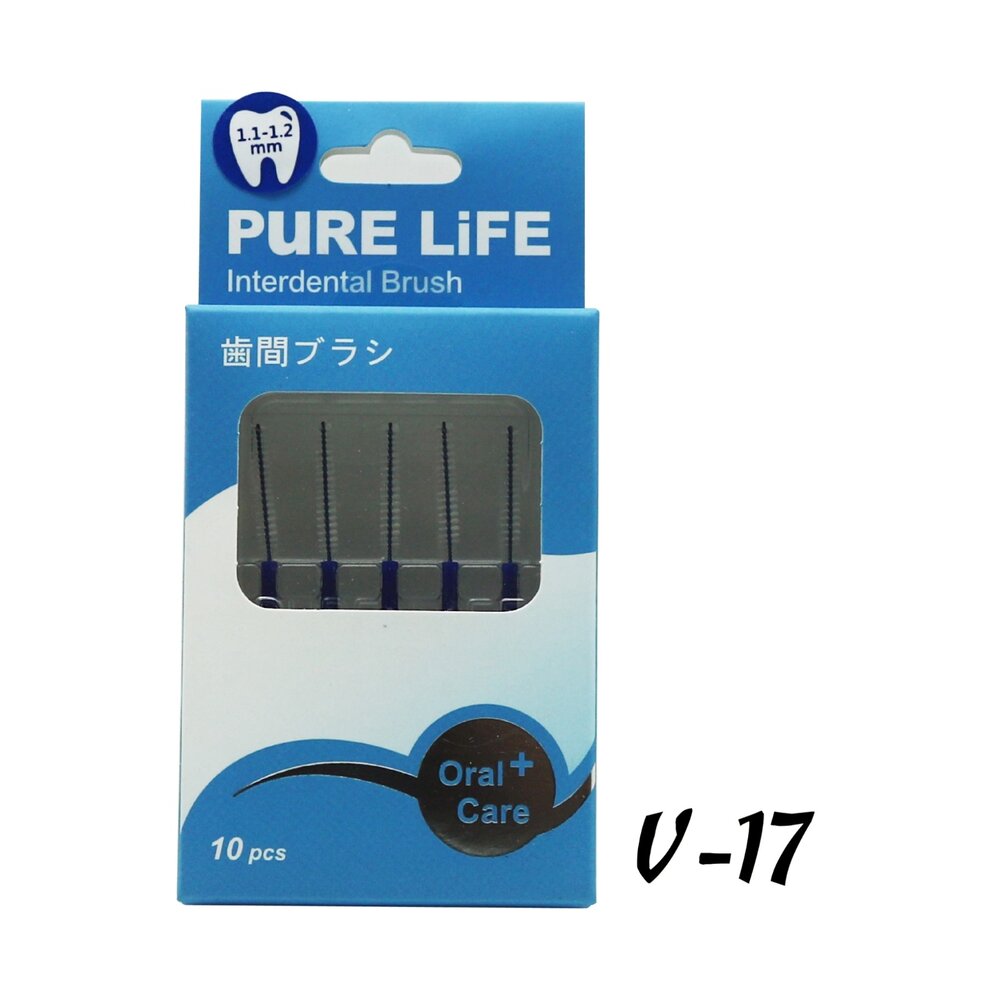 4712909860963-寶淨Pure-Life 纖柔護齒可替換牙間刷毛 (深藍1.1-1.2MM) PLT-17/V-17