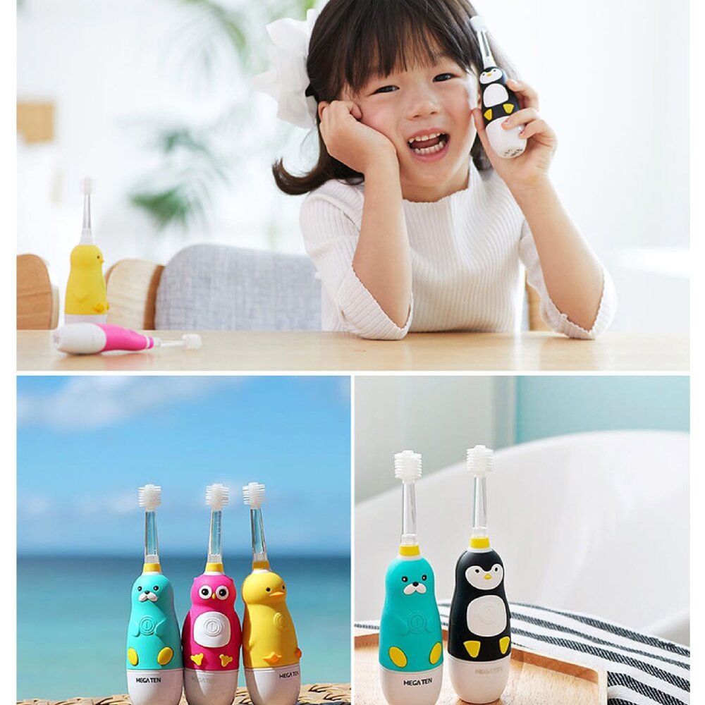 公司貨 日本VIVATEC Mega Ten 360度 幼童電動牙刷 (9款可選)-圖片-8