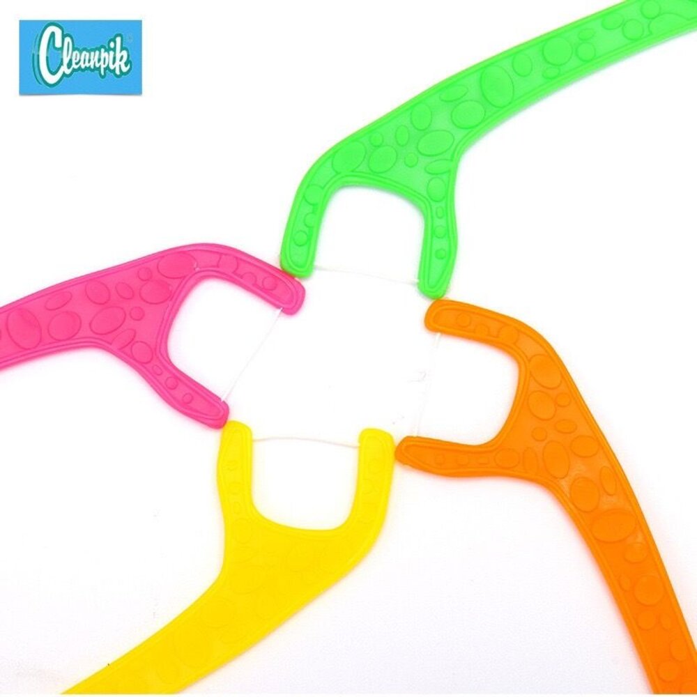 Cleaupik 長頸鹿造型兒童細滑牙線棒20支入/袋裝-圖片-2