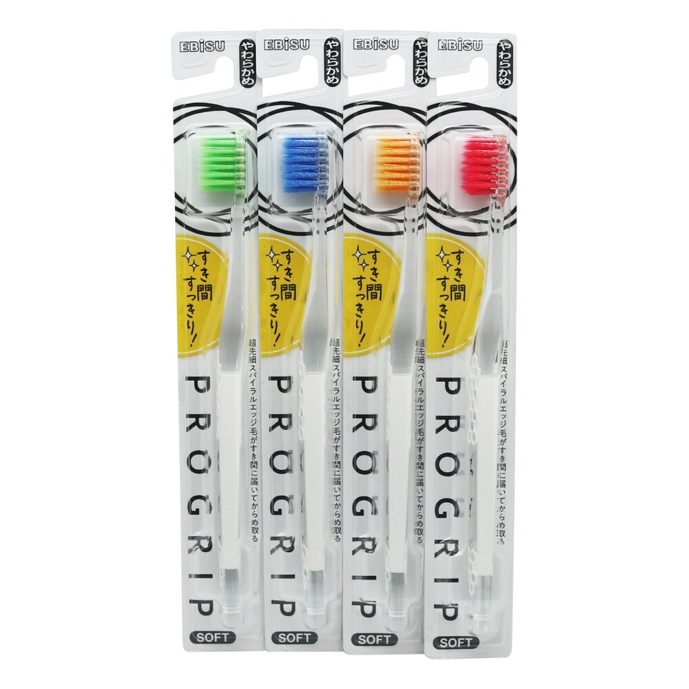 4901221805701-日本製 EBISU PROGRIP B-8057S 牙縫除垢超軟毛牙刷一支