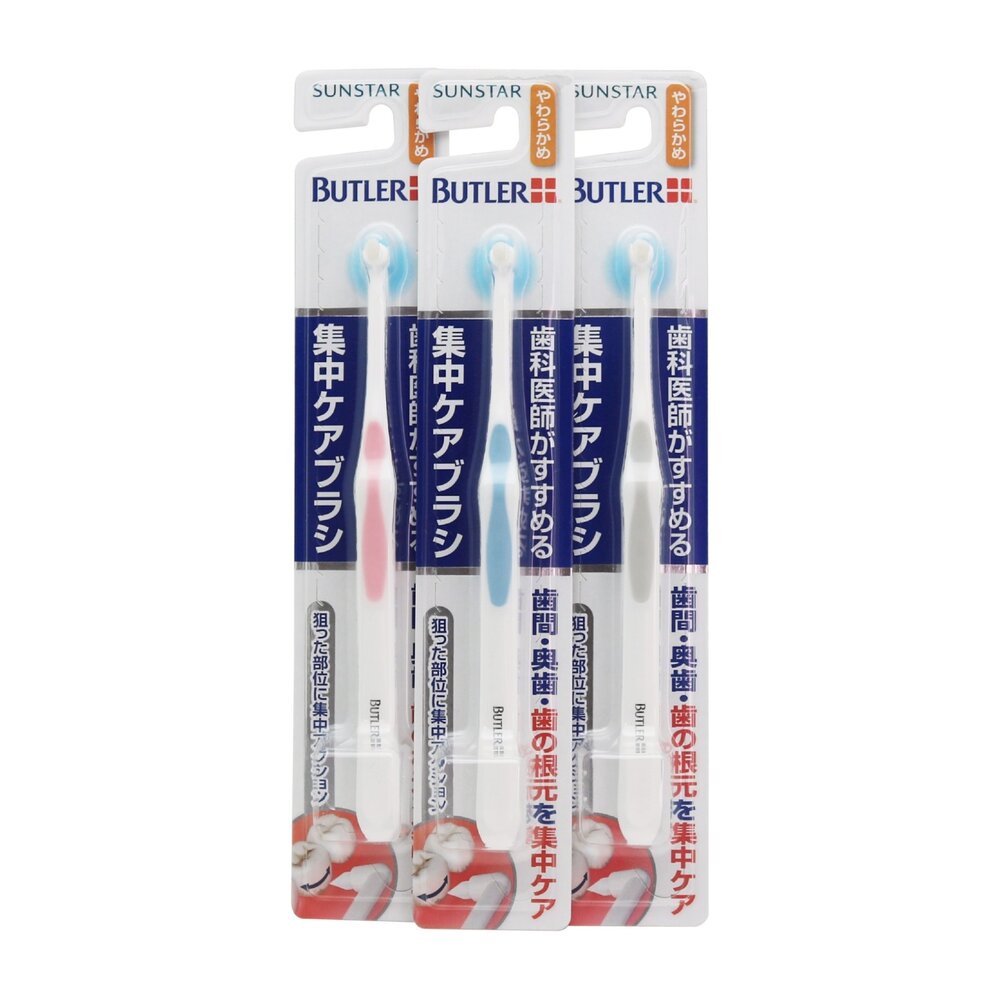 三詩達 SUNSTAR Butler 集中 單束毛 牙齦 護理 中性毛 牙刷一支-圖片-1