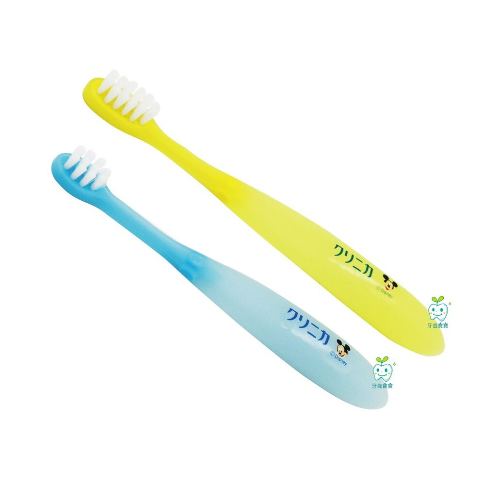 日本 LION 米奇&米奇寶寶 可彎曲 安全 嬰幼兒牙刷 3-5Y適用-圖片-1