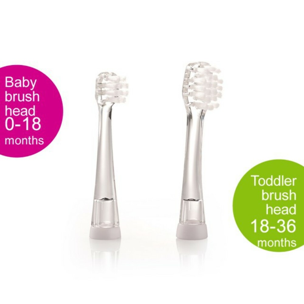英國 Brush-Baby 聲波電動牙刷替換刷頭(0-18或18-36個月) 適用 Lux360機器-圖片-2