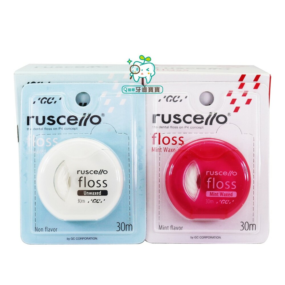 5274212292-日本GC 公司貨 Ruscello Floss 牙線 無蠟/薄荷含蠟30M【小】