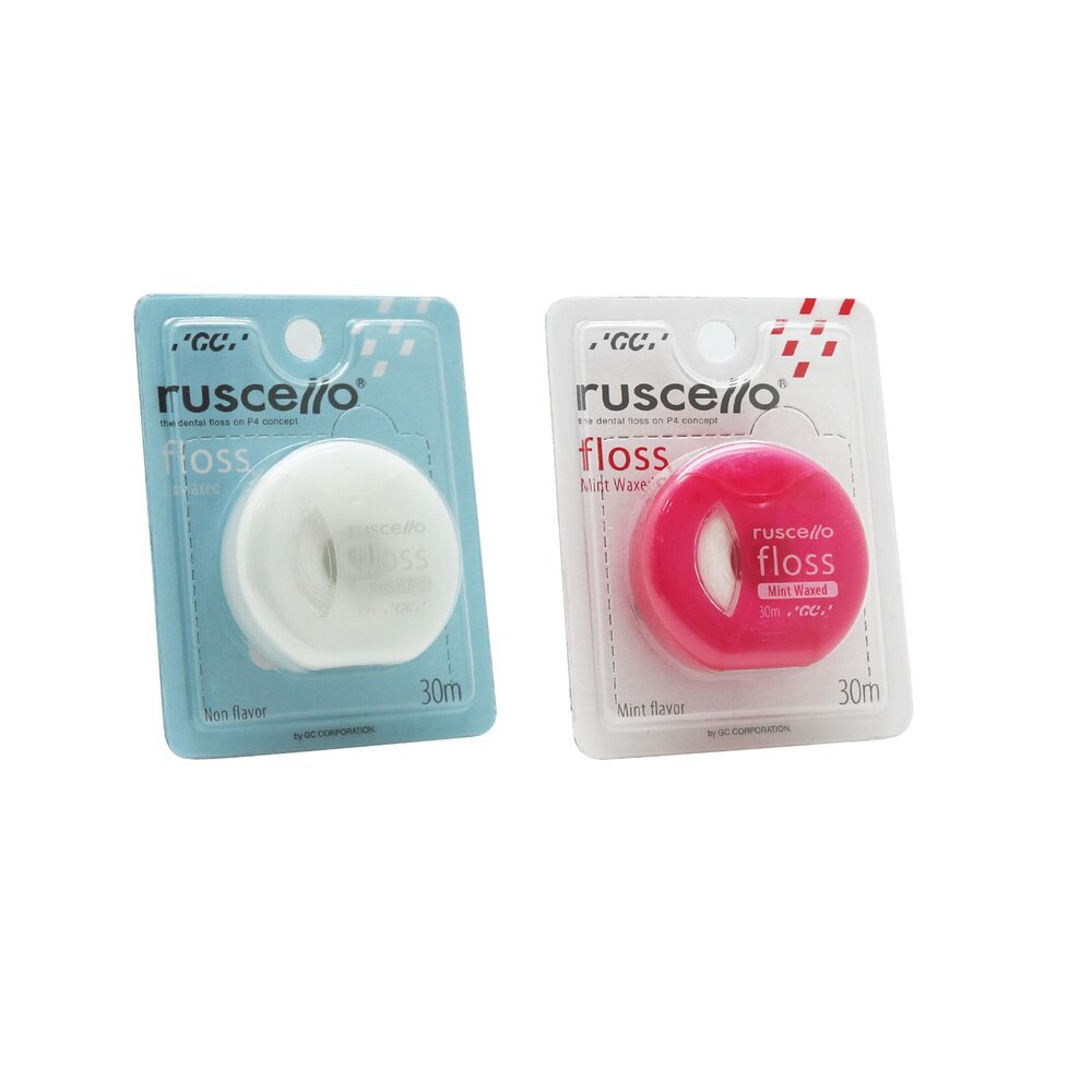 5274212292-日本GC 公司貨 Ruscello Floss 牙線 無蠟/薄荷含蠟30M【小】