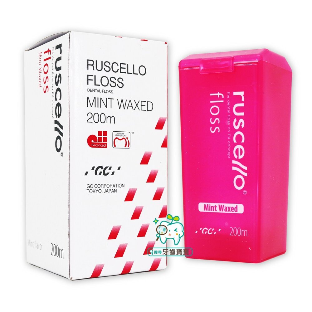 日本GC公司貨RuscelloFloss牙線無蠟/薄荷含蠟200M【大】