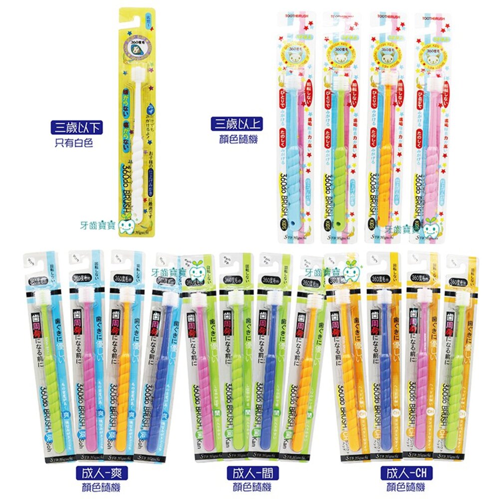 日本STB 蒲公英360度纖柔刷毛-幼兒/兒童牙刷-圖片-3