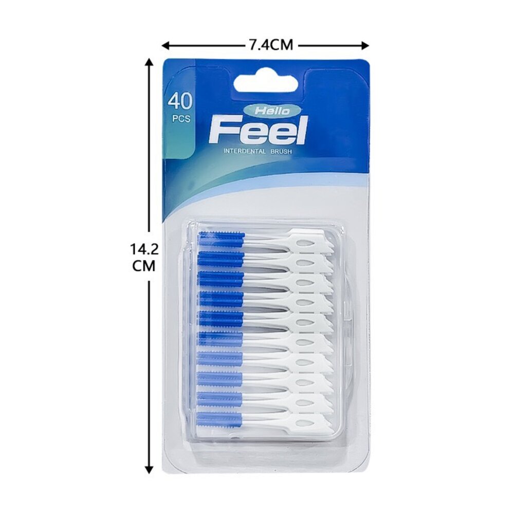 Feel 隨身盒彈力牙間刷40支入(顏色隨機)-圖片-2