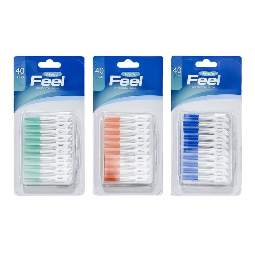 6445722635-Feel 隨身盒彈力牙間刷40支入(顏色隨機)