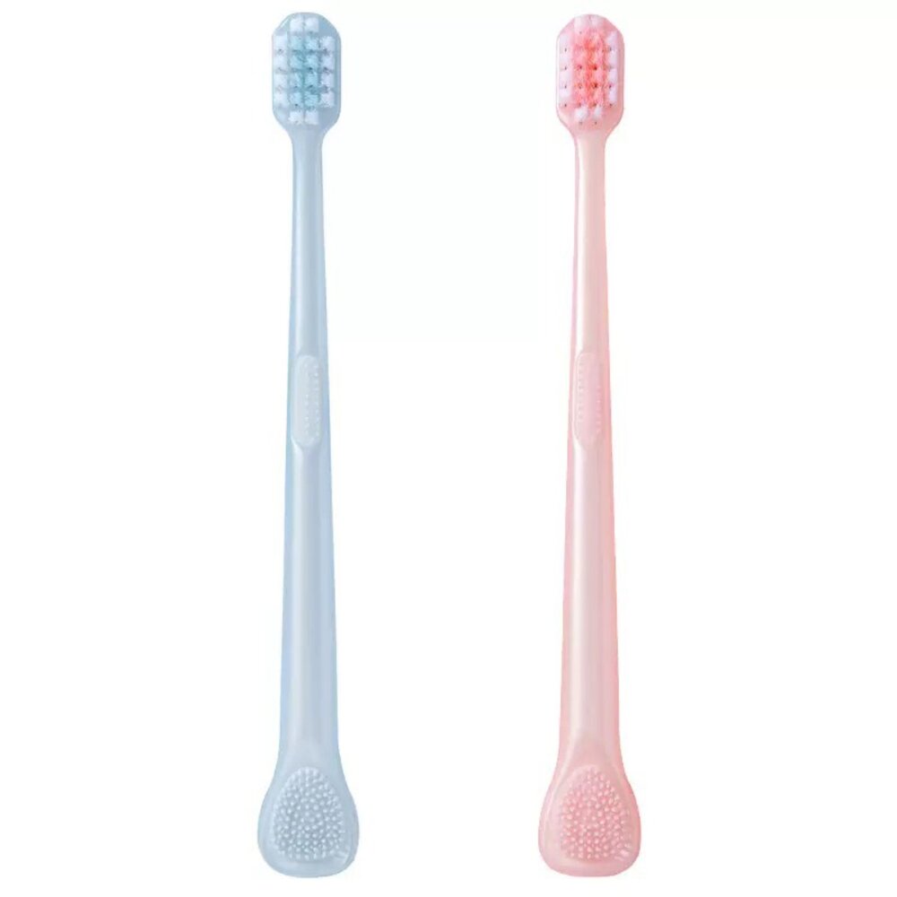 LEMEIGUO 雙頭軟毛牙刷+舌苔清潔刷 一支-圖片-4