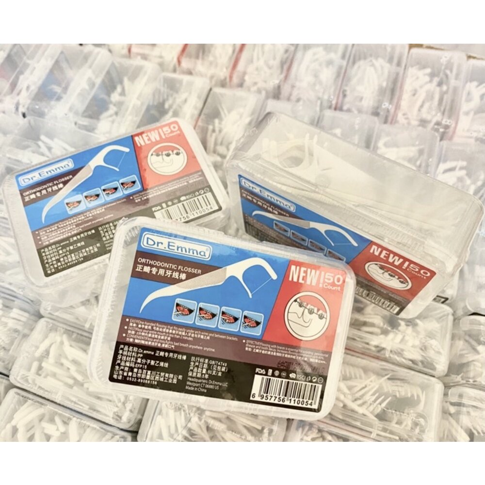 DR. EMMA 矯正牙線棒50支/盒裝 另有普雷克 鴨嘴獸 矯正牙線-圖片-1