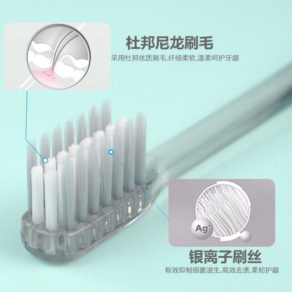 SILVER 矯正專用 凹型軟毛抗菌Ag+銀離子矯正牙刷一支-圖片-1