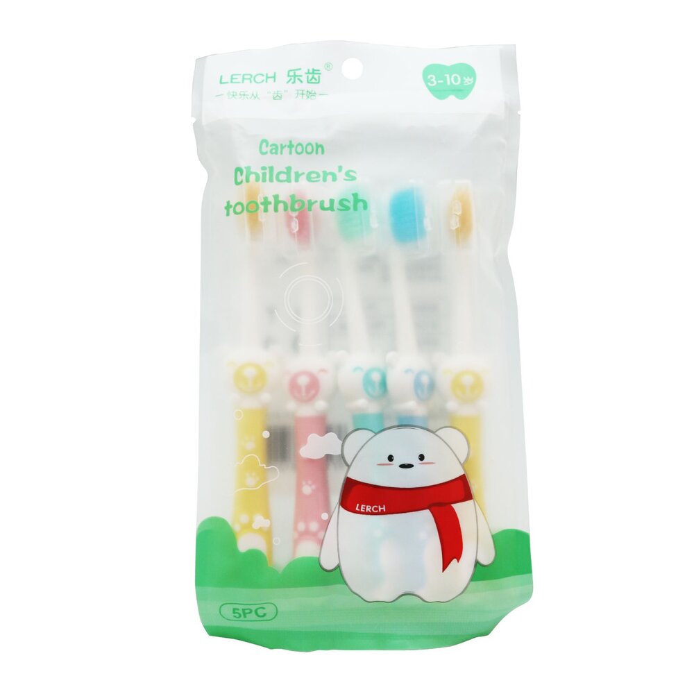 LERCH 樂齒 兒童軟毛牙刷5支入(3-10歲適用)-圖片-1
