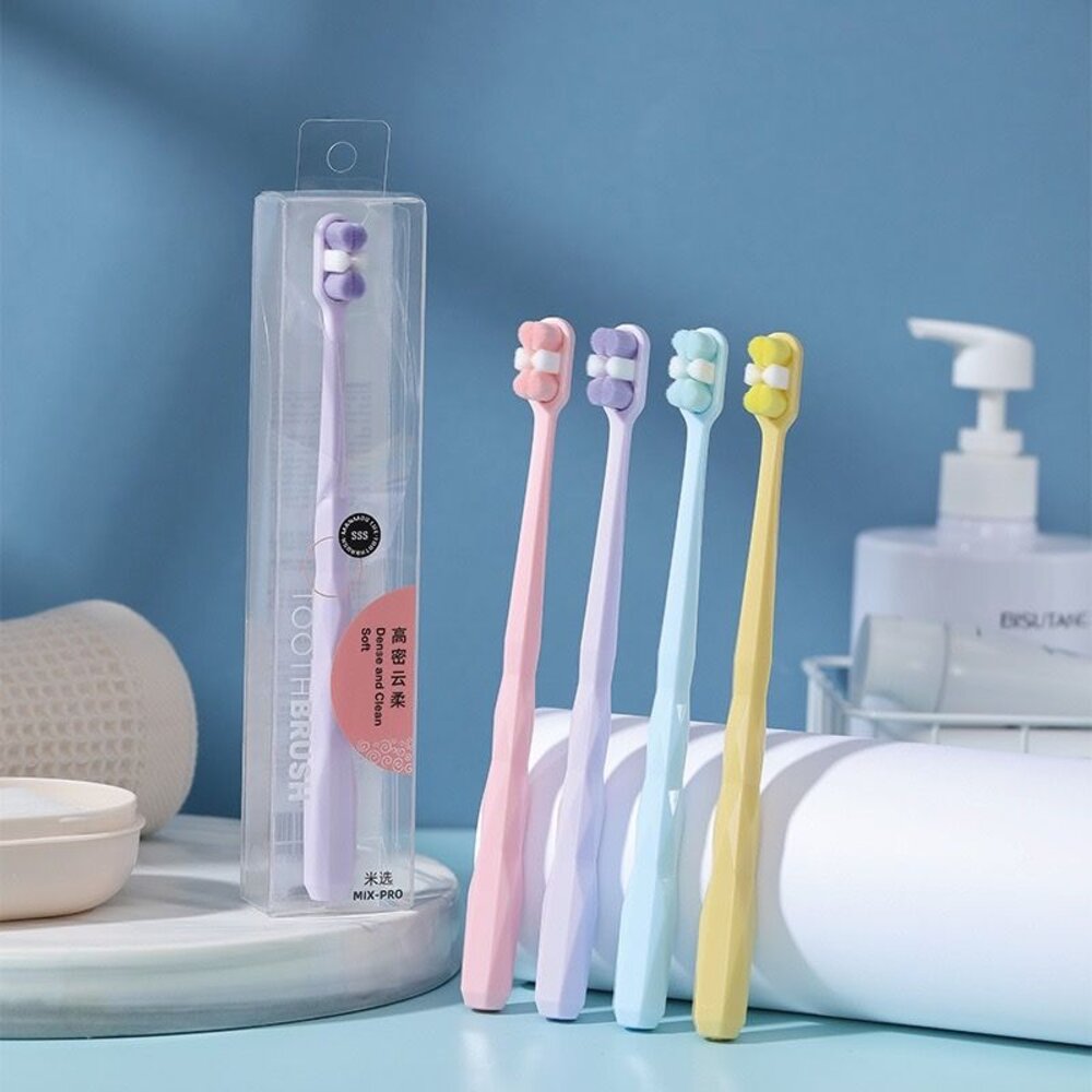 新款 ToothBrush 馬卡龍色 米束高密雲柔萬毛牙刷一支-圖片-6