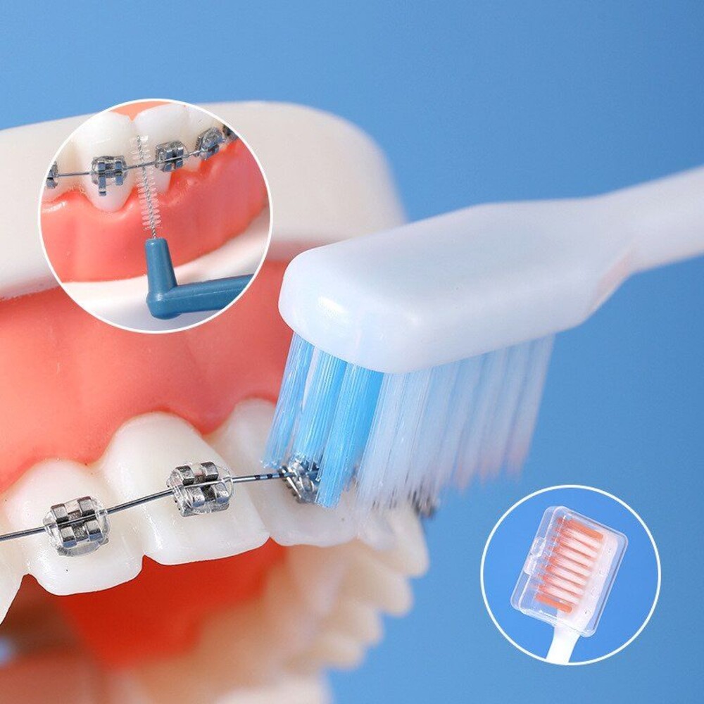 RAOYI 矯正專用 刷牙組(U型凹面牙刷+L型齒間刷)一組-圖片-1