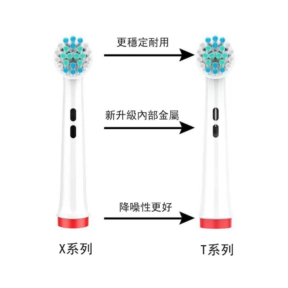 通用型電動牙刷補充刷頭4支裝-適用歐樂B Oral-B 另有兒童-圖片-3