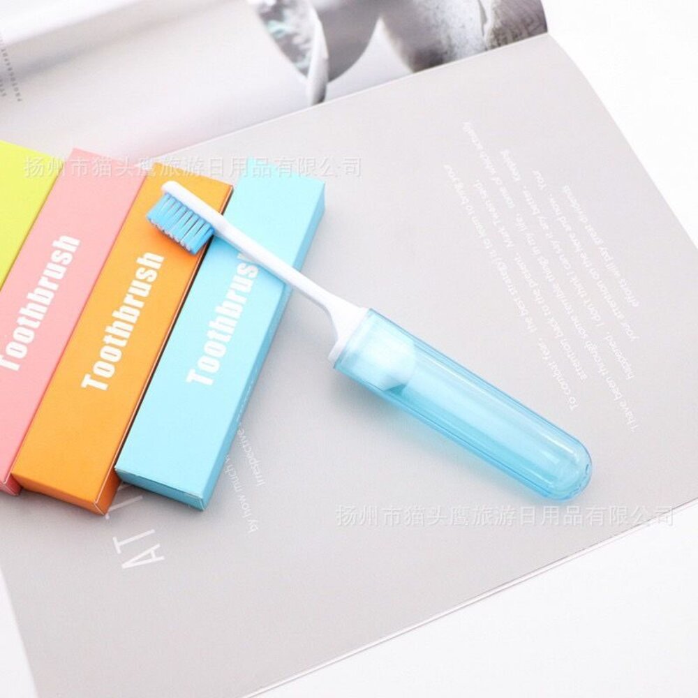 新款【透明刷套】旅行用軟毛牙刷(可收納)1入-圖片-9