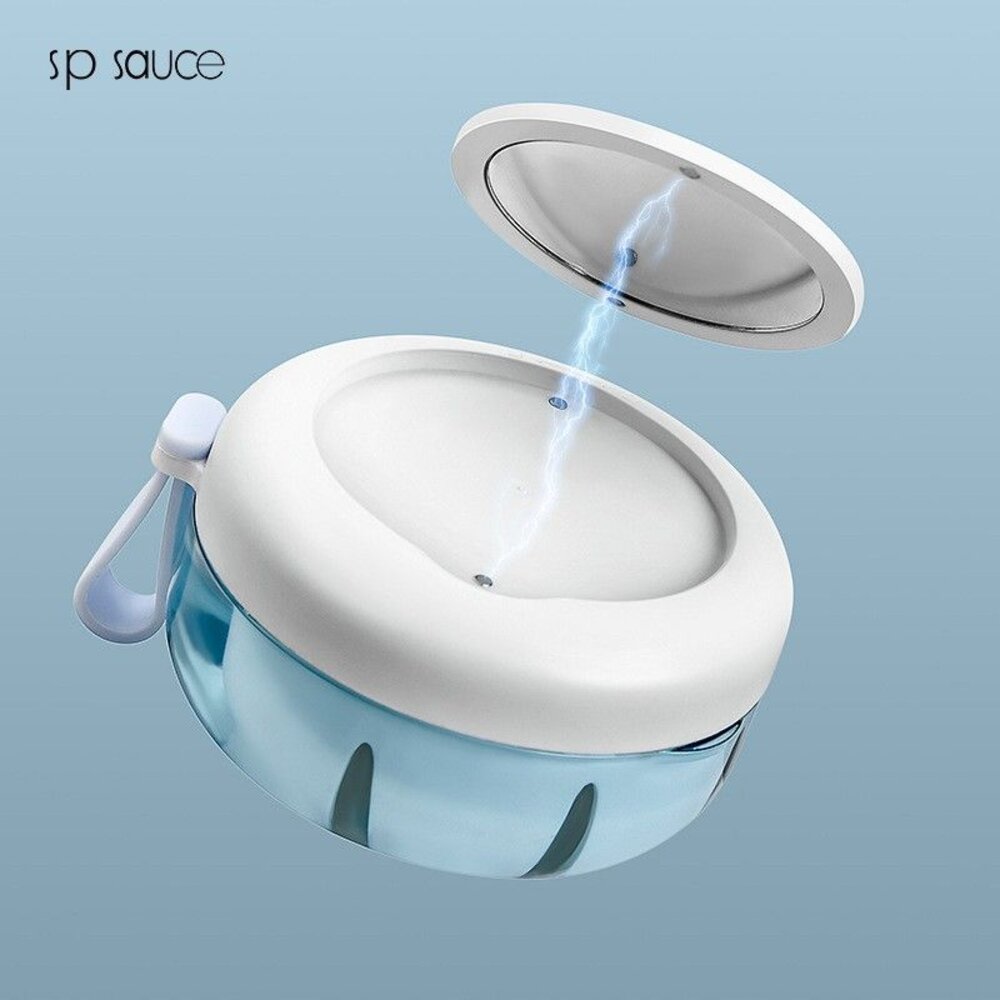 SP SAUCE 假牙套浸泡密封收納盒一入(藍)-圖片-2