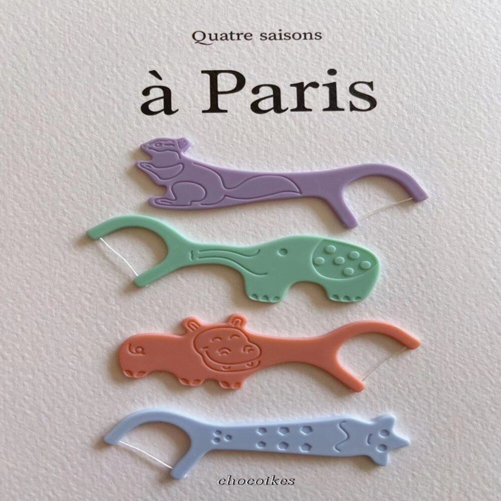 Chocikes Animal Flossers 動物牙線棒40支/袋裝-圖片-1