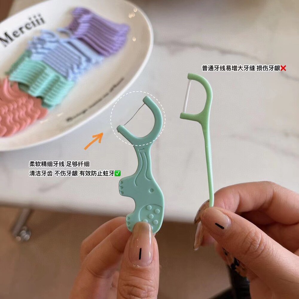 Chocikes Animal Flossers 動物牙線棒40支/袋裝-圖片-4