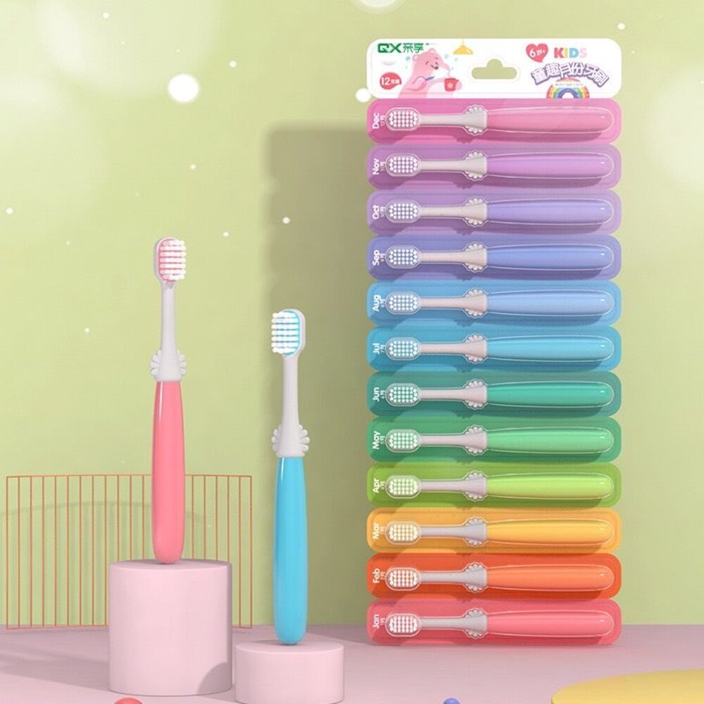 兒童 月份軟毛牙刷12支入(2-6歲/7-12歲可選)-圖片-2