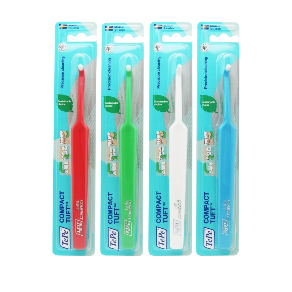 瑞典TEPE 100%瑞典製造•牙醫推薦 單頭刷一支 適用矯正植牙-圖片-1