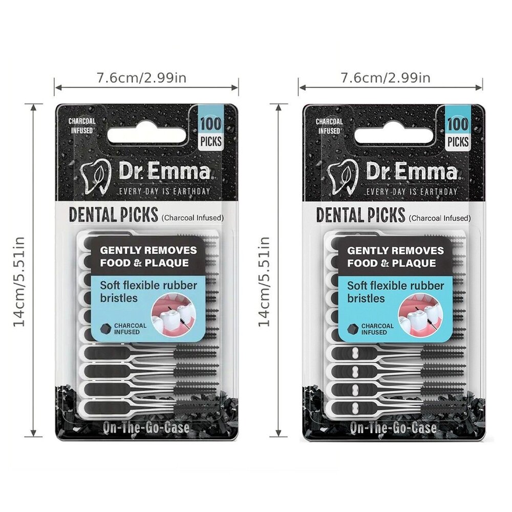 Dr.Emma 軟式牙間刷100支入(黑)-圖片-4