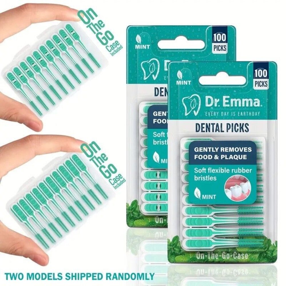 Dr.Emma 軟式牙間刷100支入(綠)-圖片-3