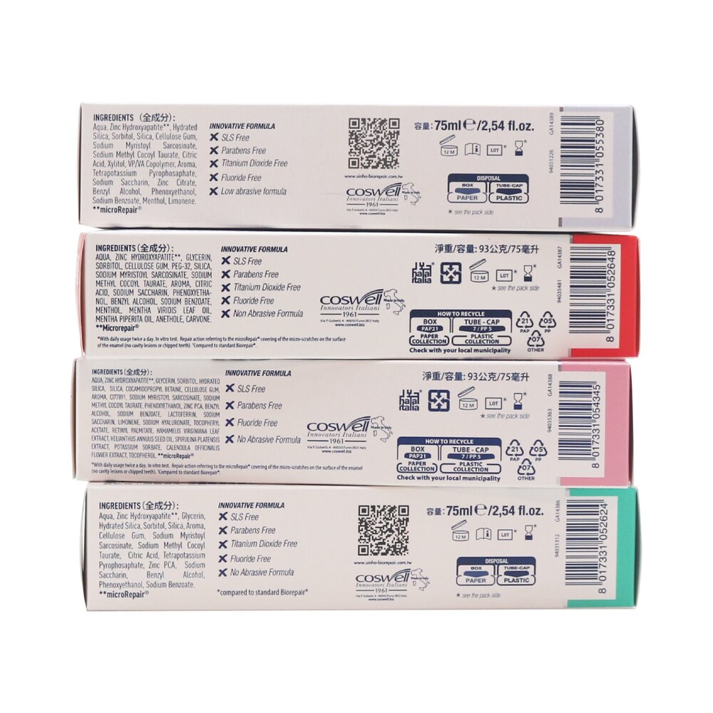 義大利原裝 貝利達Biorepair Plus 加強型牙膏 75ml 全效/抗敏/亮白/護齦 可選-圖片-3