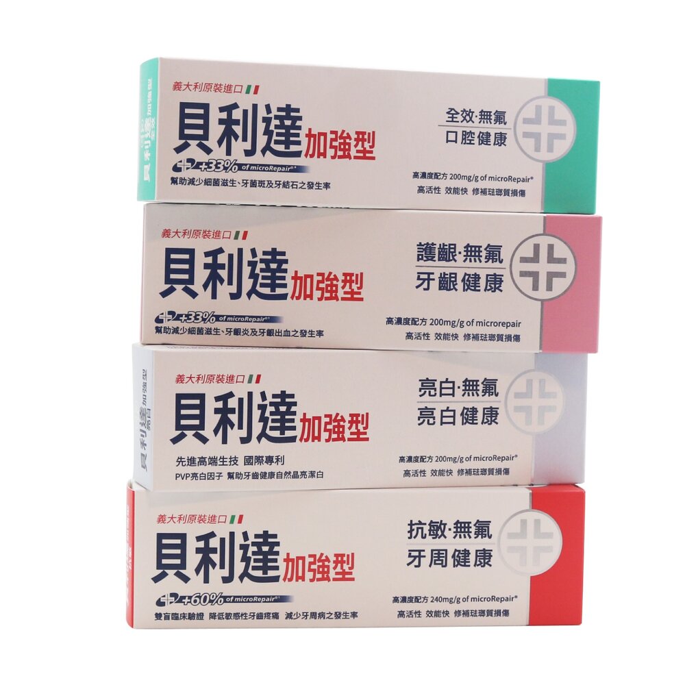 8017331054345-義大利原裝 貝利達Biorepair Plus 加強型牙膏 75ml  全效/抗敏/亮白/護齦 可選