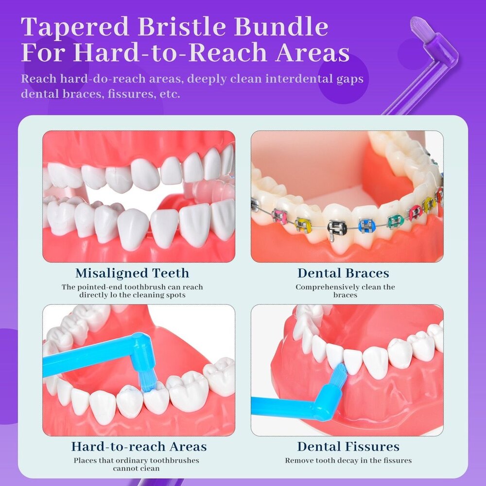 Dr. Emma 單束毛彩色圓頭軟毛牙刷一入-圖片-3